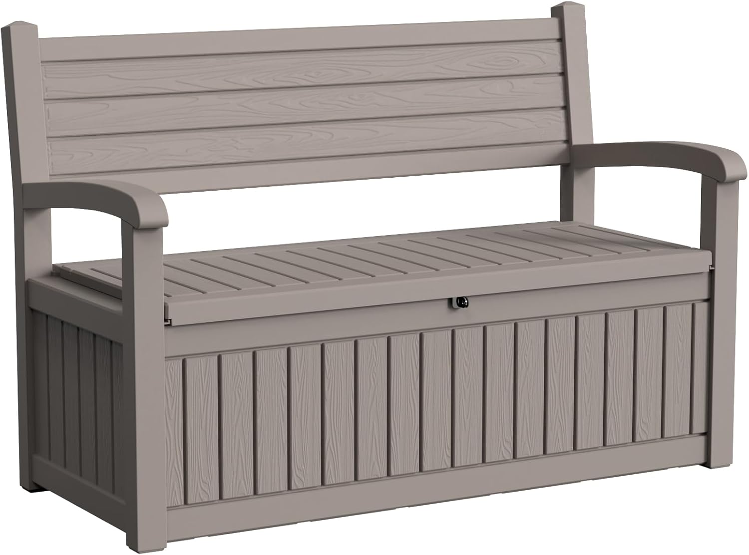 80 Gallon Outdoor Storage Bench Deck Box Waterproof Lockable,Outdoor Storage Furniture for Patio,Garden and Porch,Tools and Cushions（Black）